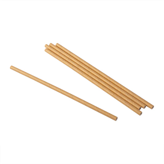 Kraft Paper Straws 8" - 250 Pack