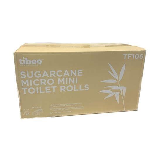 Sugarcane Micro Toilet Tissue Rolls – Case Of 24