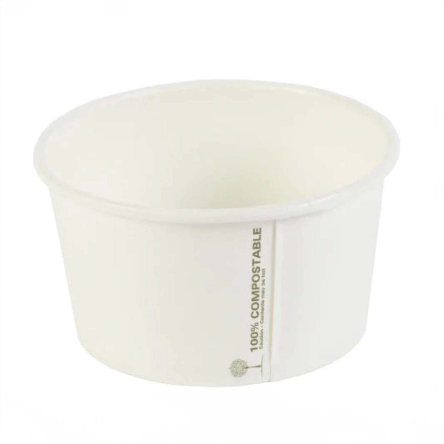 White Compostable Soup Container 12oz - 500 Pack