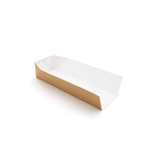 10″ Kraft Compostable Hot Dog Tray 1000pk