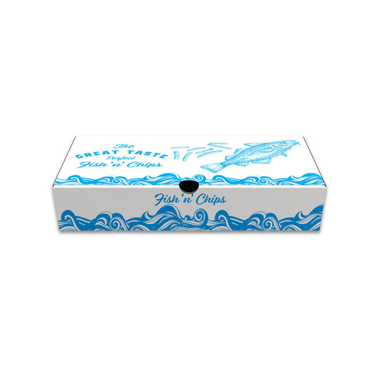 Printed Fish and Chip Box Medium - 100pk