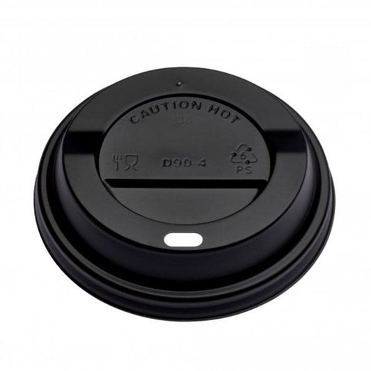 Black Takeaway Cup Lids 12oz-16oz 1000pk