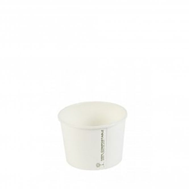 White Compostable Soup Container  8oz 1000pk