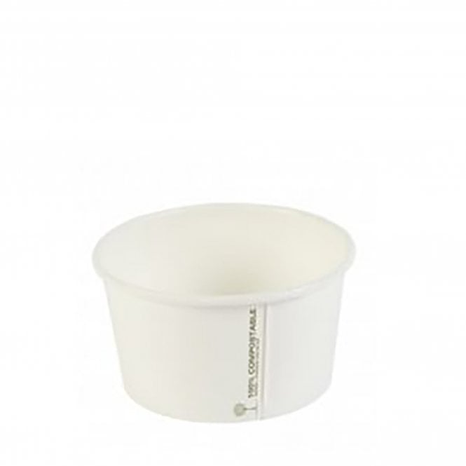 White Compostable Soup Container 16oz 500pk