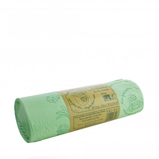 Compostable Refuse Sack 70 litre Case  - 16 x 20 Roll