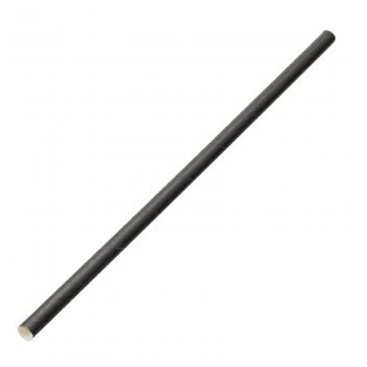 Black Paper Straw 8" Case (40 x 250pk)