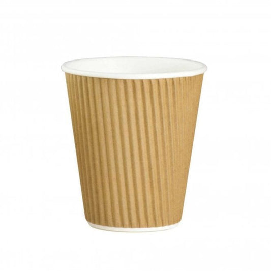 Kraft Ripple Cups 8oz  500pk